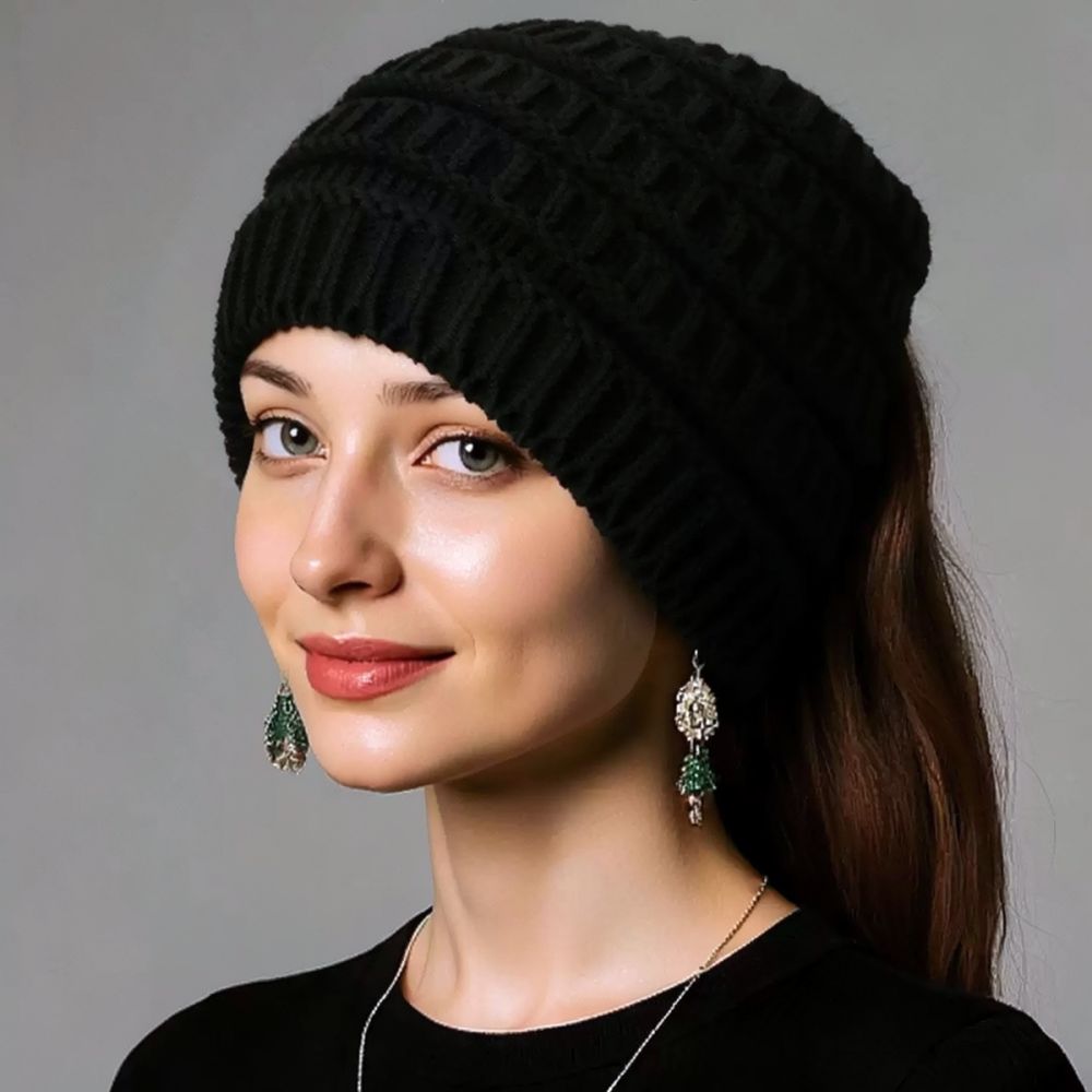 Fleece Ear Warmer Band - عصابة رأس نسائية محبوكة، عريضة ومرنة،