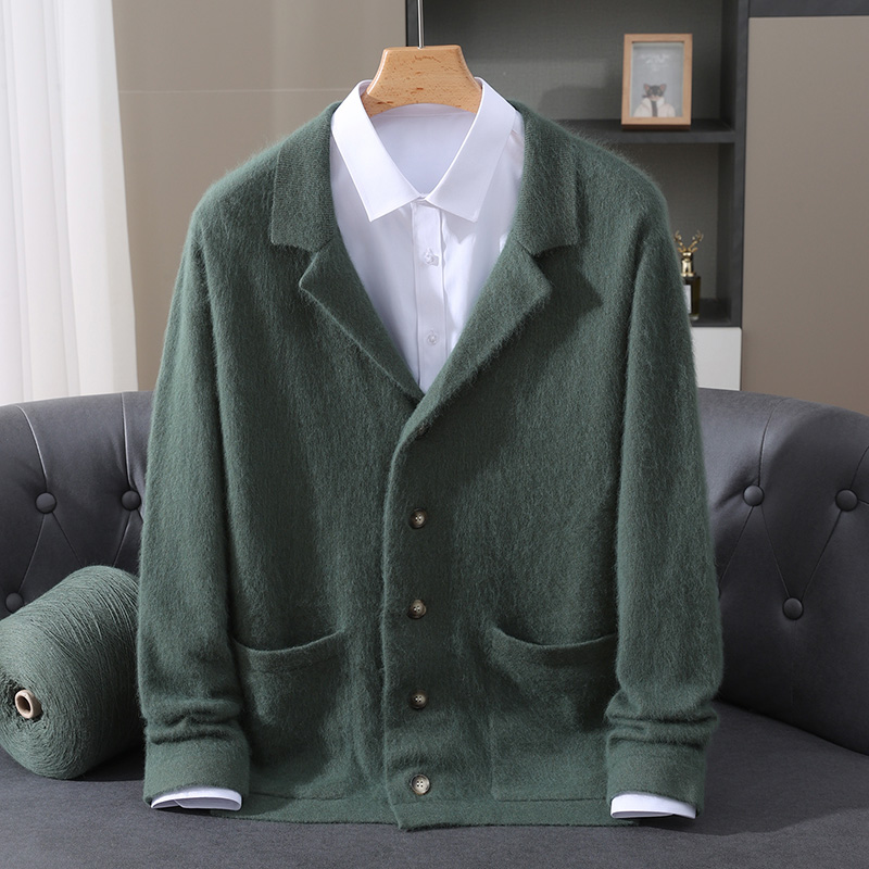 جديد المنك الصوف سترة الرجال م - مراجعة Wool Coat Peacoat وسعره