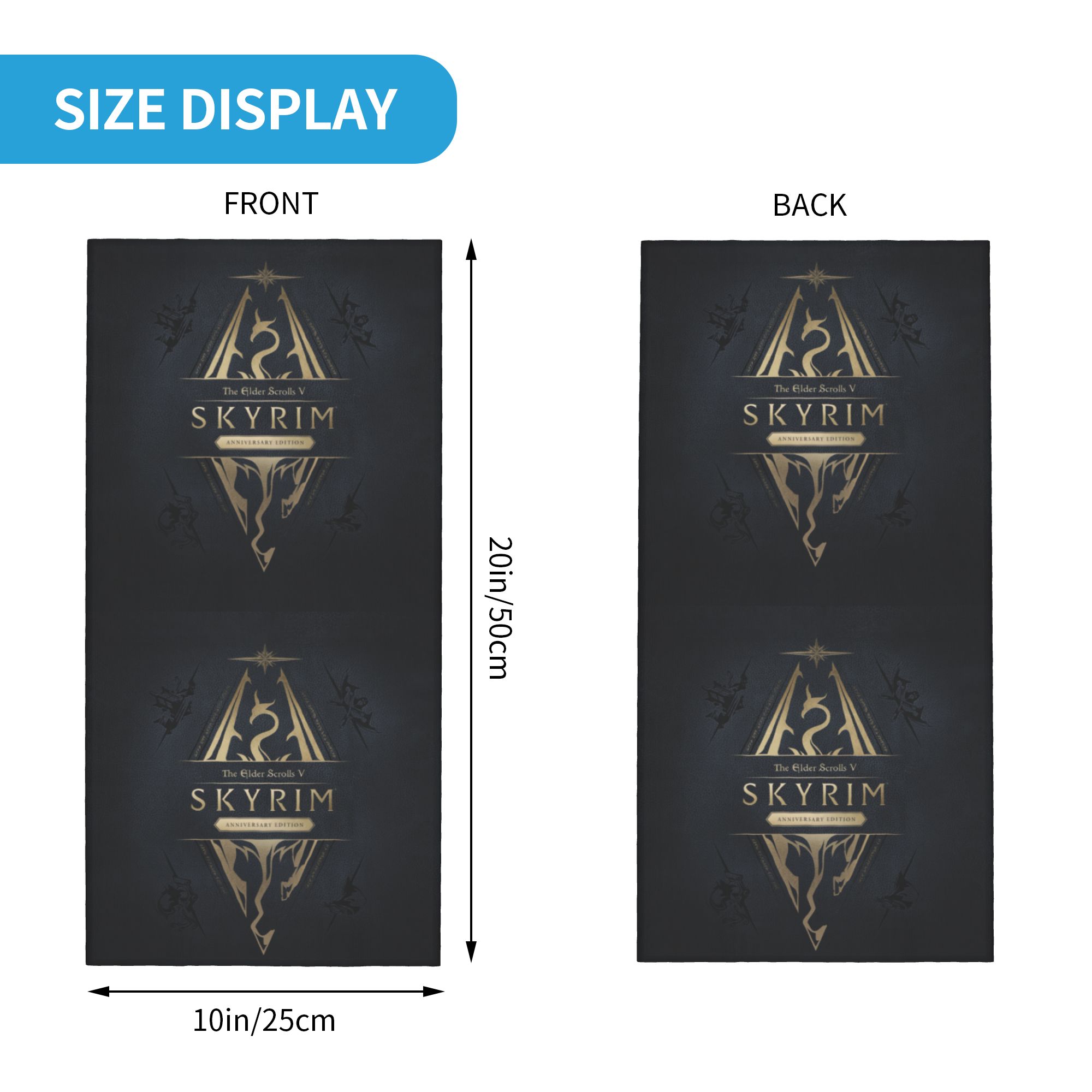 مخصص Skyrim شعار باندانا الشتا - مراجعة Neck Gaiter Fleece وسعره