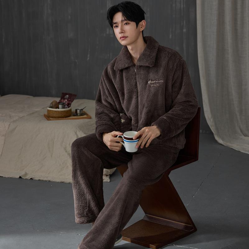 طقم بيجامة رجالي سميك للشتاء ب - مراجعة Flannel Shirt Lined وسعره